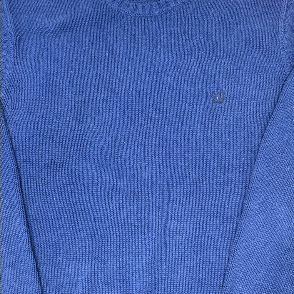 Chaps Men's Classic Blue Crewneck Sweater